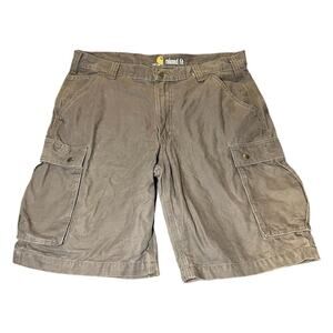 Carhartt Shorts Mens Size 36 Gray Utility Relaxed Fit Pockets Workwear Durable‎